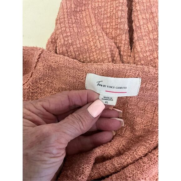 Turo by Vince Camuto Women's Size XL Blush Pink Heavy Weave Knit Cardigan Sweate - Picture 11 of 13